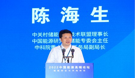 陳海生：新能源+儲能成為主流，尚需解決技術成本問題