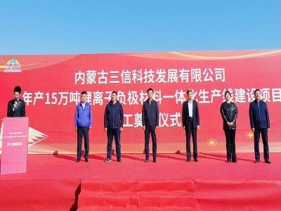 總投資60億元！15萬噸負極材料項目開工奠基