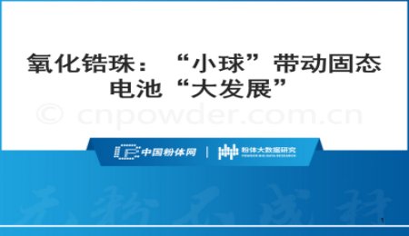 氧化鋯珠：“小球”帶動固態電池“大發展”