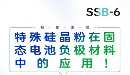 【會議報告】特殊硅晶粉在固態電池負極材料中的應用！