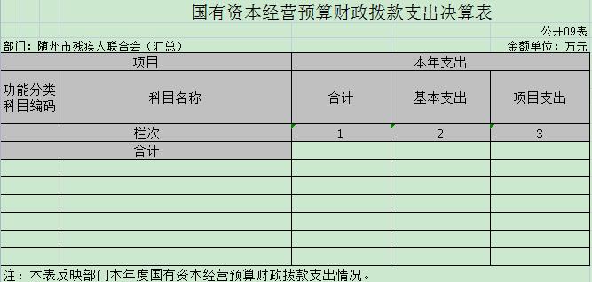 匯總9 國有資本經營預算財政撥款支出決算表.jpg